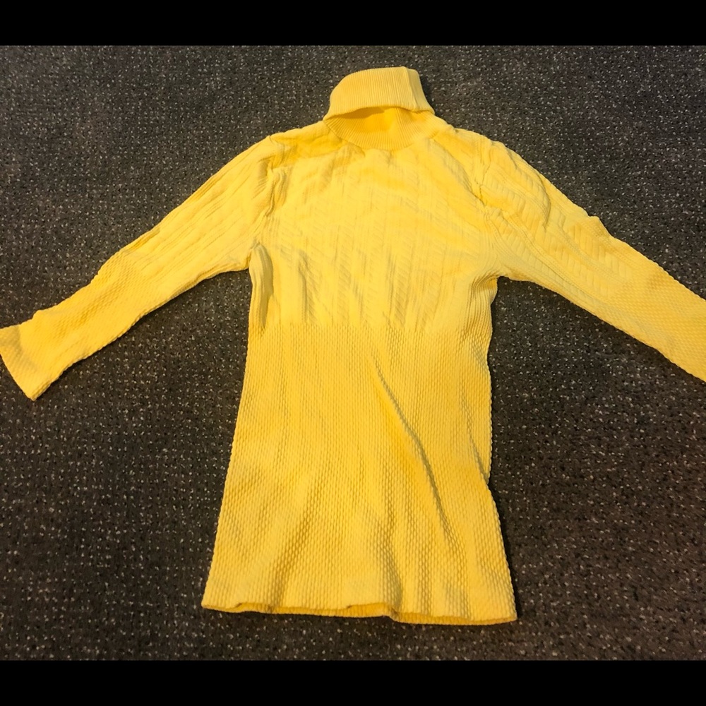 Yellow turtleneck